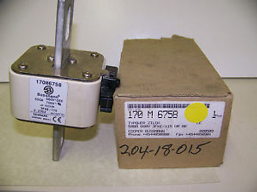 170M6758 Bussman 500A 660V  3FKE/115 UR AR  New