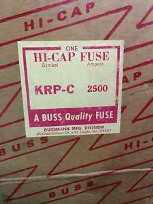 Bussmann KRPC2500 Class L Time Delay Current limiting 2500A 600V Fuse