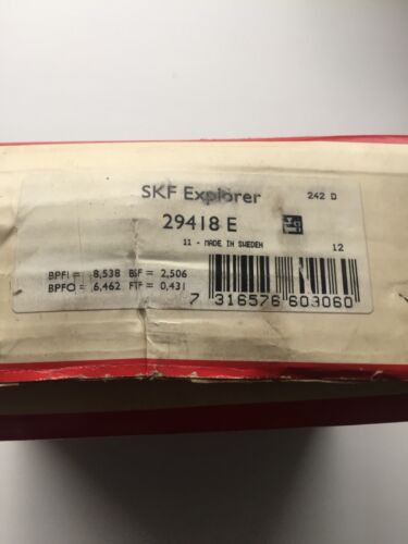 Skf 29418 E/Vq096 29418Evq096 Thrust Spherical Roller Bearing