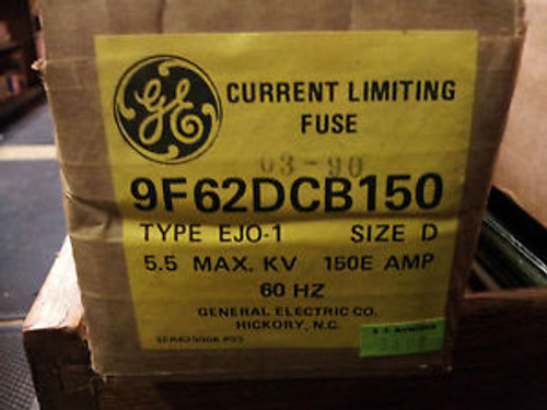 G.E. 9F62DCB150 NEW IN BOX CURRENT LIMITING FUSE 150 AMP 5.5 KV MAX