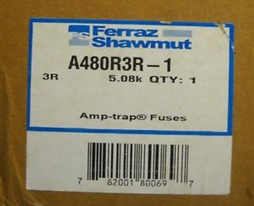 FERRAZ SHAWMUT A480R3R-1 2400/4800V CURRENT LIMITING FUSE, New