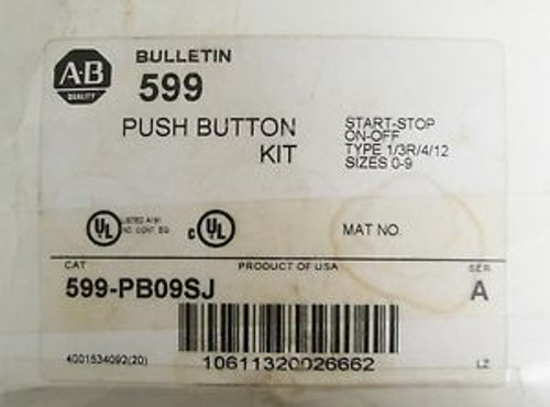 Allen Bradley Start Stop On Off Push Button Kit 599 Pb09Sj