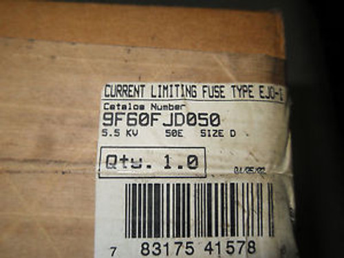 (Q3-3) 1 NEW GENERAL ELECTRIC 9F60FJD050 FUSE