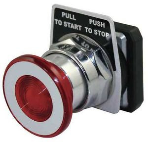 Dayton 30G467 Pushbtn,Non-Ill.,30Mm,1Nc,1 5/8Inmush,Rd