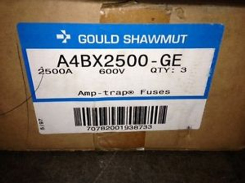 NEW 2500 Amp Gould Shawmut Amp Trap Fuses Case of Three New In Box A4BX2500 - GE