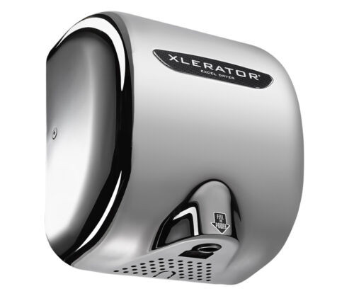 Xlerator Hand Dryer Xl-C-H 110/120Vac Chrome Plated Cast Cover, Hepa Filter