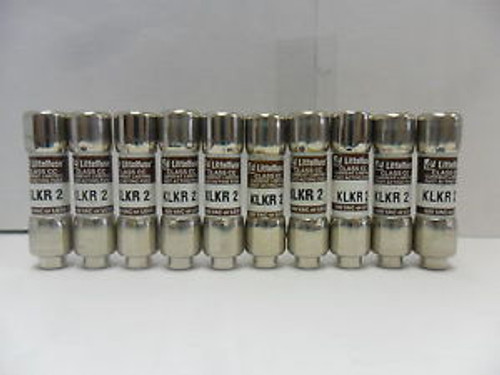 Lot Littelfuse KLKR 2 Amp Fuses Bussmann KTK R 2 Class CC Fast Acting 600V