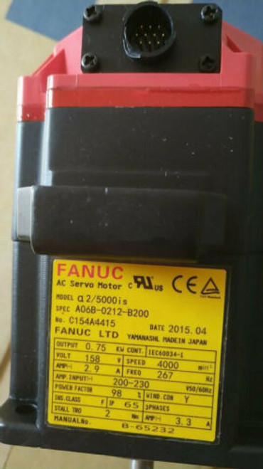 In Stock Used Fanuc A06B-0212-B000#0100 Servo Motor