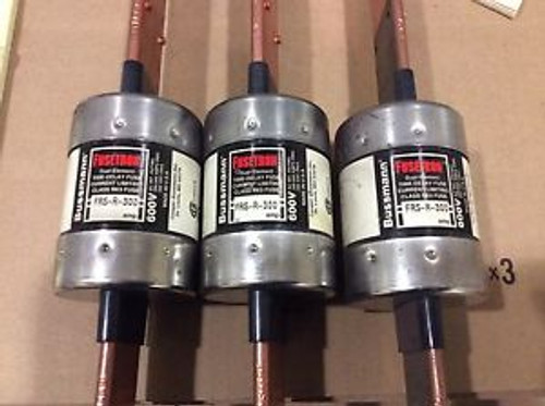 3- Fusetron FRS-R-300 current limiting 600 volts fuses