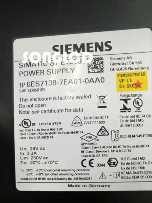 1Pcs  6Es7138-7Ea01-0Aa0 1Pcs  6Es7138-7Ea01-0Aa0