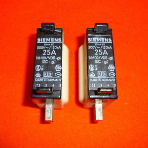 2 Lot Siemens 3NA4-810 Fuse 3NA4810 25 Amp 500 Volt