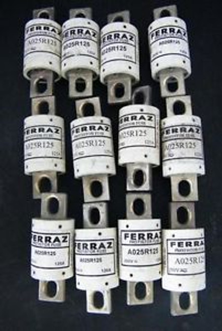 Pack of 12 Ferraz Protistor Fuse A025R125 250V