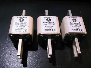 Pack of 3 Bussmann 170M3021 Solid State Fuse 500A 660V IEC USED