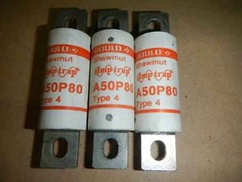 FUSES Pack of 3 GOULD SHAWMUT A50P80 FUSES