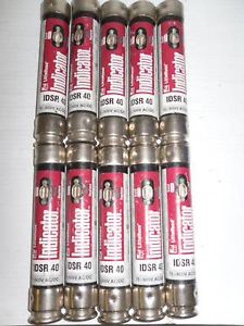 Lot Littelfuse IDSR 40 Amp Fuses Class RK5 Bussmann FRS-R-40 600 Volts