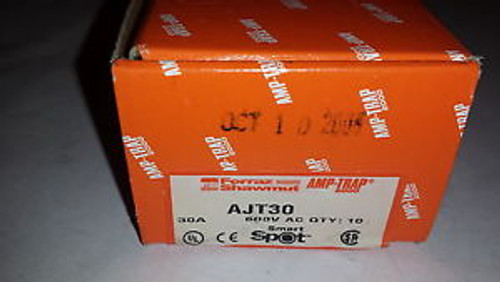 Ferraz Shawmut Amp-Trap 2000 Smart Spot AJT30 30A 600V AC Pack of 10