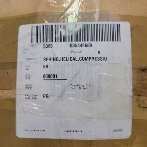 5360-00-544-9689 Compression Helical Spring 5360005449689