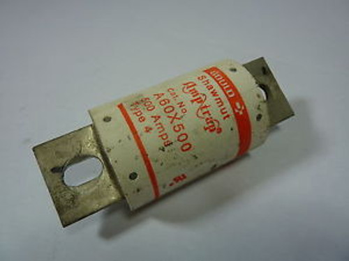 Gould Shawmut A60X500 Semiconductor Type 4 Fuse 500A 600V   USED