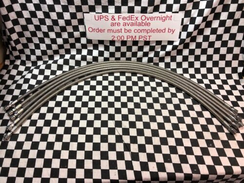 5X Swagelok Flex Hose Fiber Braid Smooth Bore Ptfe Hose 1/4'', Ss-Xt4Ta4Ta4-36