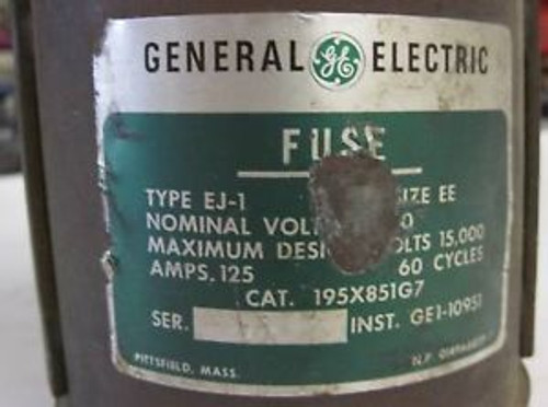 General Electric 195X851G7  Type EJ-1 Size EE Fuse 125A