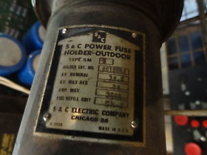 S&C 86154R2 Power Fuse Holder Outdoor Type SM-5 300E