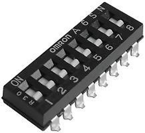 Omron Electronic Components A6Sn-2102-P Dip Switch, 2, Spst, Flus...100 Pieces