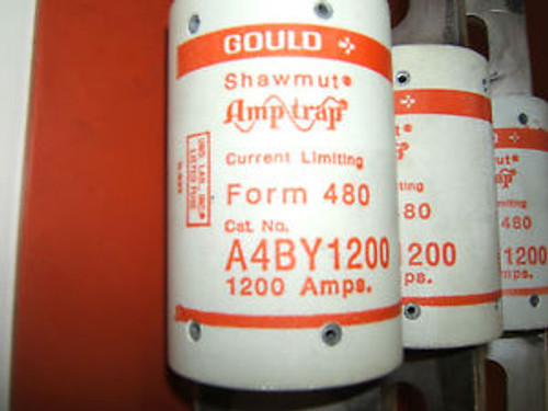 3- GOULD SHAWMUT AMPTRAP FUSES CURRENT LIMITING FORM 480 CAT# A4BY1200 1200A