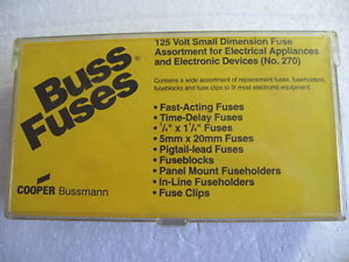 Cooper Bussmann Buss 270 Piece Fuse Assortment for 125 Volt Devices