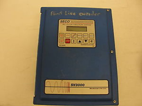 Used SECO AC Flux Vector Drive SV3000. 5 hp 7.6 amps cont, 3 Phase.