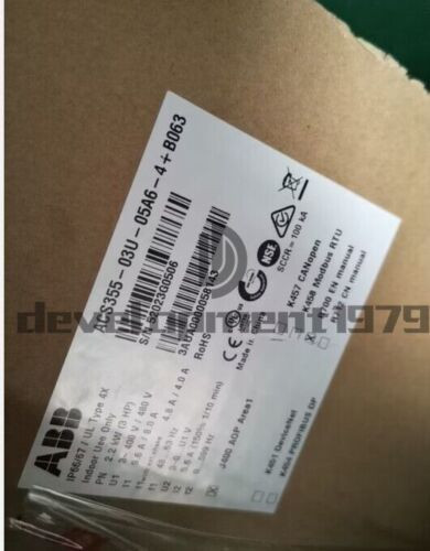 1Pcs New Abb Inverter Acs355-03U-05A6-4+B063