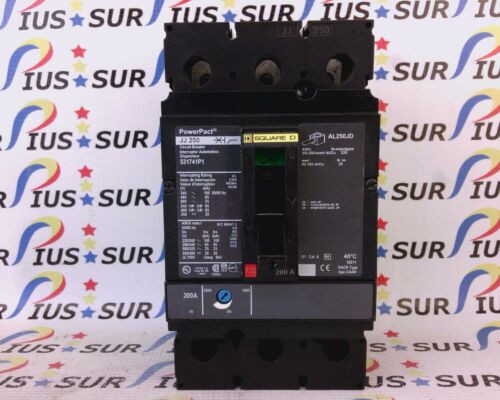 Ussp Square D Powerpact 531741P1 Circuit Breaker 3 Pole 200A Jj 250 Al250Jd