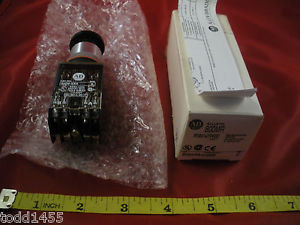 Allen Bradley 800Mr-D2Bs Ser C Black Pushbutton Switch Small Round Mushroom New