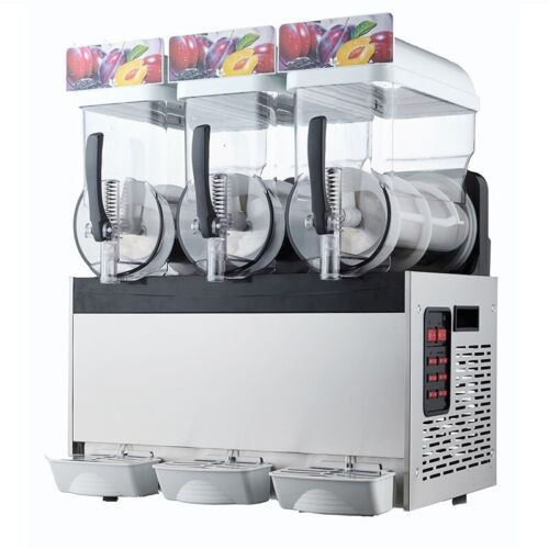 Commercial 3Tank Frozen Drink Slush Slushy Making Machine Smoothie Maker