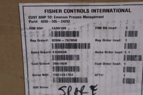 Fisher Emerson 4220 4200-305-24292 Electronic Position Transmitter Stock 4556