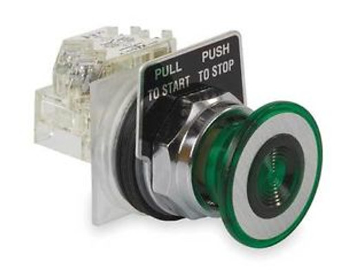 Square D 9001Kr9Gh13 Push Button,30Mm,Green,Metal,1No/1Nc