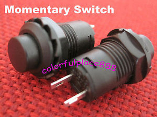 500, Black Momentary Off- N/O Push Button Car/Boat Switch 12Mm Normally Off