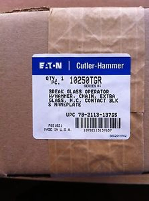 Eaton Cutler Hammer 10250Tgr Push Button Break Glass Operator- Brand New