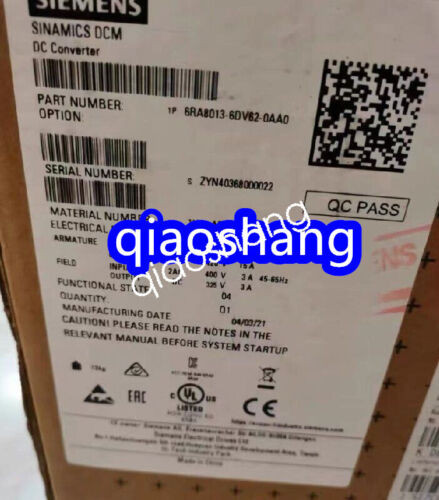 1Pcs 6Ra8013-6Dv62-0Aa0 Siemens Dc Speed Controller 400V 15A  New