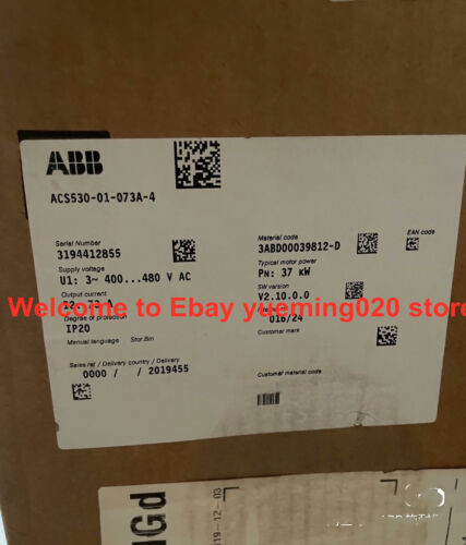 Ship / Fast  Acs530-01-073A-4 3Abd00039812-D  Inverter Drives