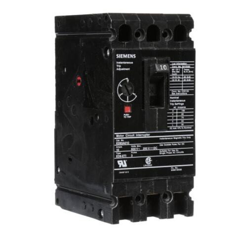 Siemens Energy Ed63A010 Molded Case Circuit Breaker - 3 Pole - 10A - 600V - 1...