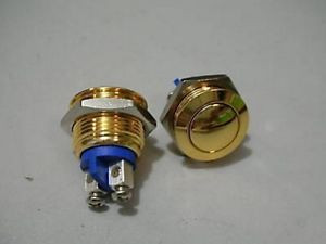 18P Gold Steel Push Off/ N/O Switch For Harley,G16Bn