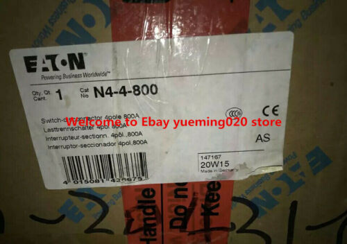Ship  Eaton N4-4-800A Circuit Breaker