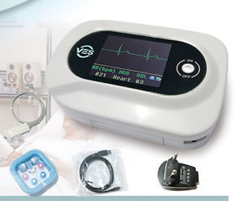 New CONTEC LCD Display  Electronic Stethoscope,Pulse Rate,ECG,SPO2 Probe CMS-VE