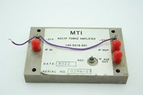 Microwave IF Low Noise Power Amplifier 20-110 MHz +AGC 17dBm  65dB gain  TESTED