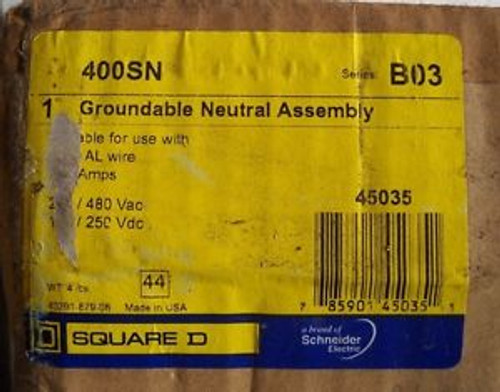 New SQUARE D 400SN 400 AMP GROUNDABLE NEUTRAL ASSEMBLY