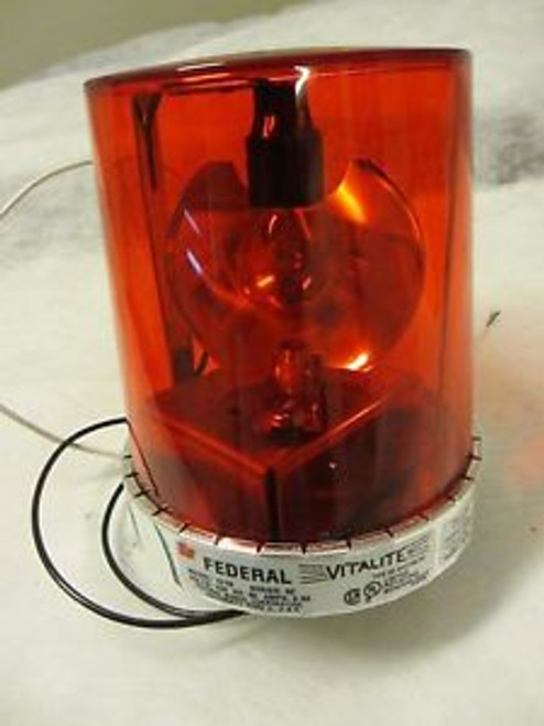 Federal Signal  #121S-120R  120VAC Red Rotating Light
