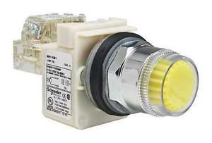 Schneider Electric 9001K1L1Yh13 Illum Push Button,30Mm,1No/1Nc,Yellow G6373805