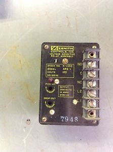 ZENITH CAT# K1121C  VOLTAGE SENSITIVE RELAY MODEL ARS-1