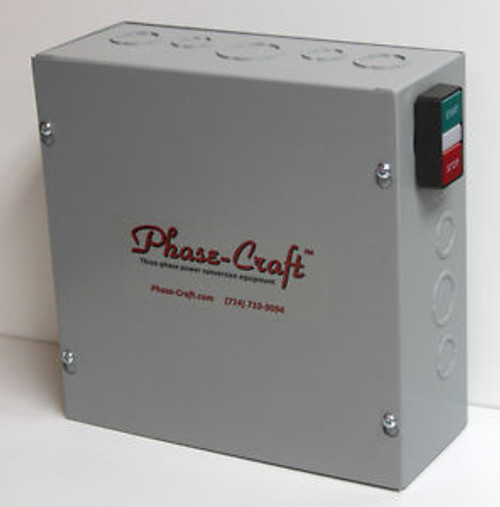 10 HP manual start ROTARY PHASE CONVERTER CONTROL PANEL