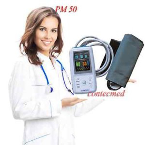 Contec Brand, PM50 Portable Blood Pressure NewP/Spo2 Patient Monitor+3Y Warranty